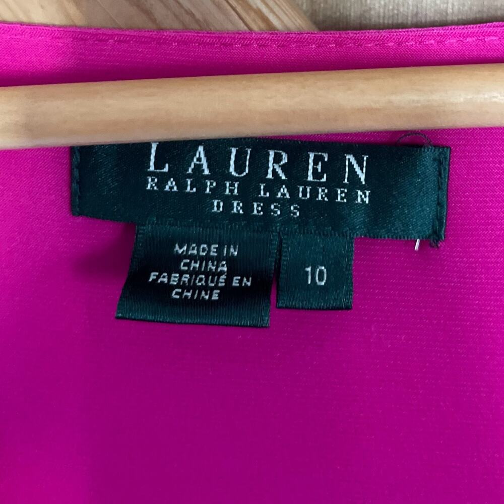 Lauren Ralph Lauren Women's Fuschia Pink Sheath Dress Size 10, Career, Cocktail - Picture 5 of 5